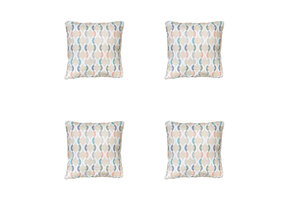 Madison -  Sierkussen Trivia natural - Ca. 50x50 cm - Set van 4