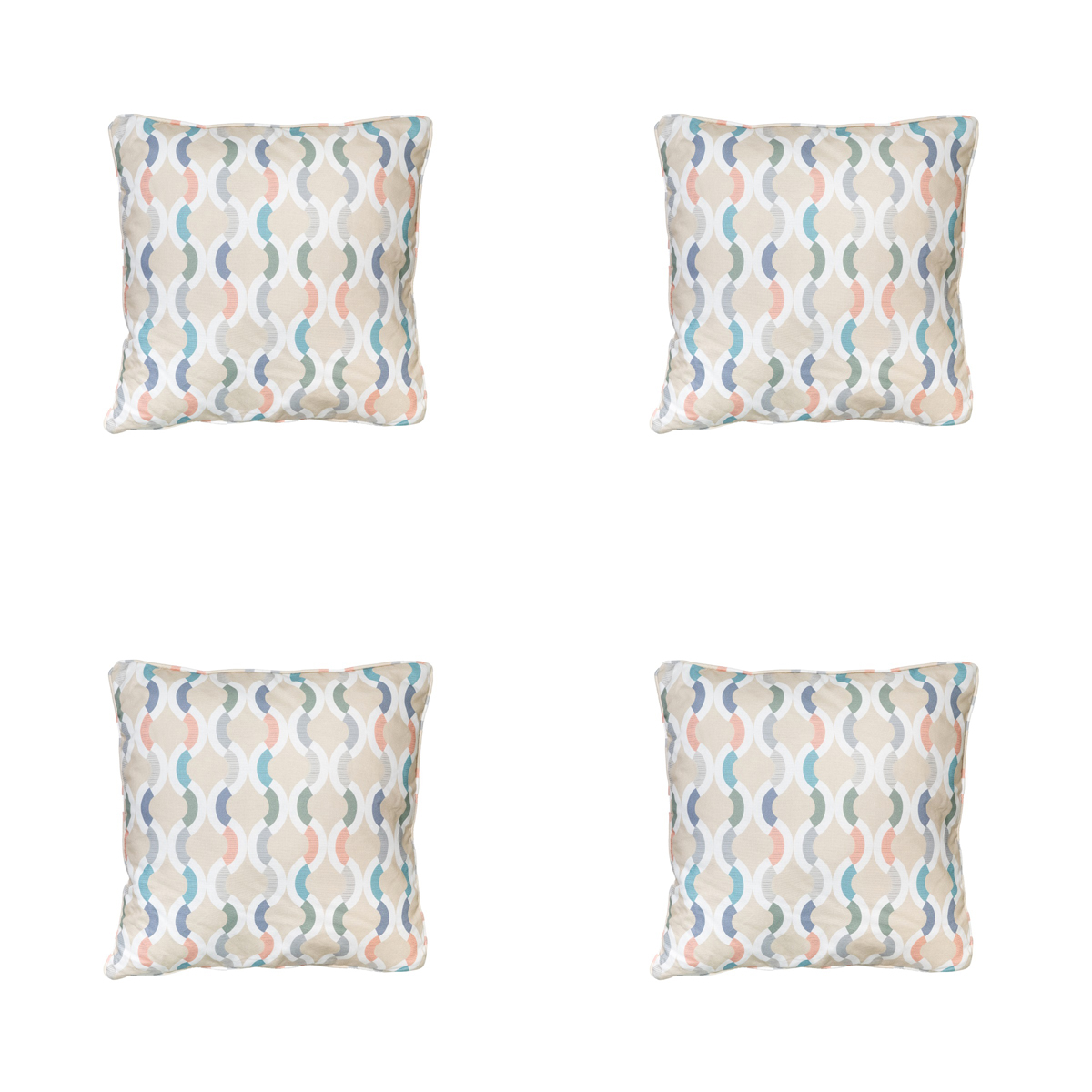 Madison -  Sierkussen Trivia natural - Ca. 50x50 cm - Set van 4