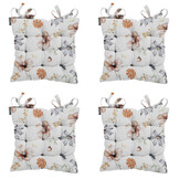 Madison -  Zitkussen Toscane Florina natural - Ca. 46x46 cm - Set van 4