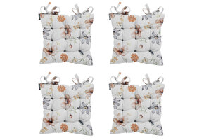 Madison -  Zitkussen Toscane Florina natural - Ca. 46x46 cm - Set van 4