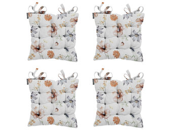 Madison -  Zitkussen Toscane Florina natural - Ca. 46x46 cm - Set van 4