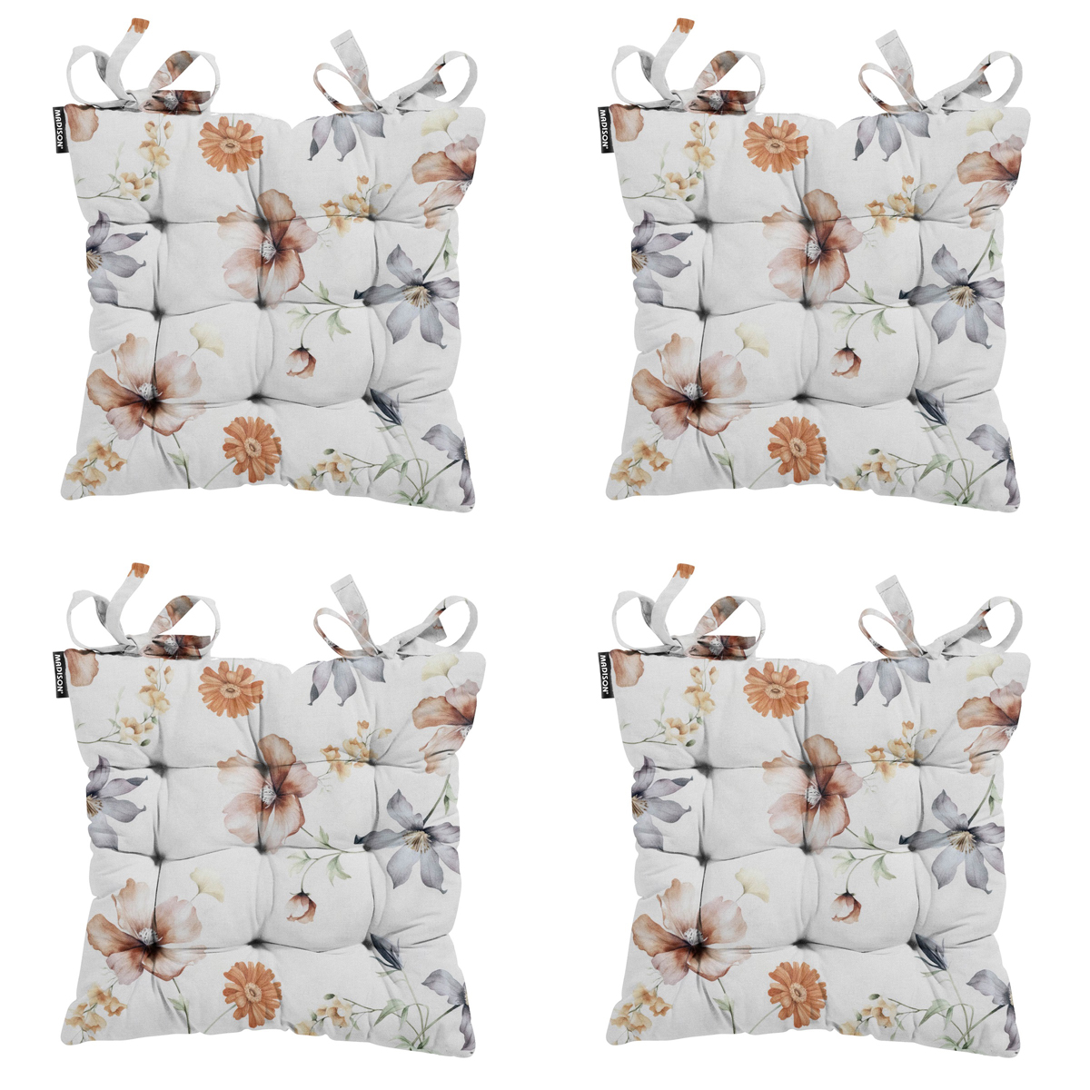 Madison -  Zitkussen Toscane Florina natural - Ca. 46x46 cm - Set van 4