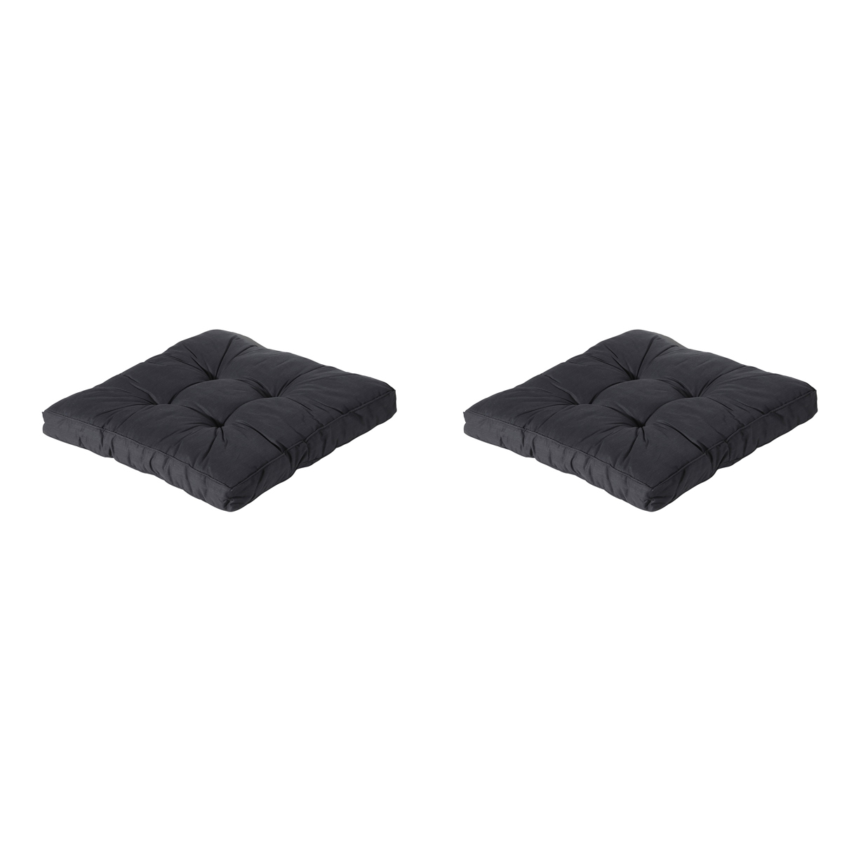 Madison -  Florance Zitkussen Basic black - Ca. 60x60 cm - Set van 2