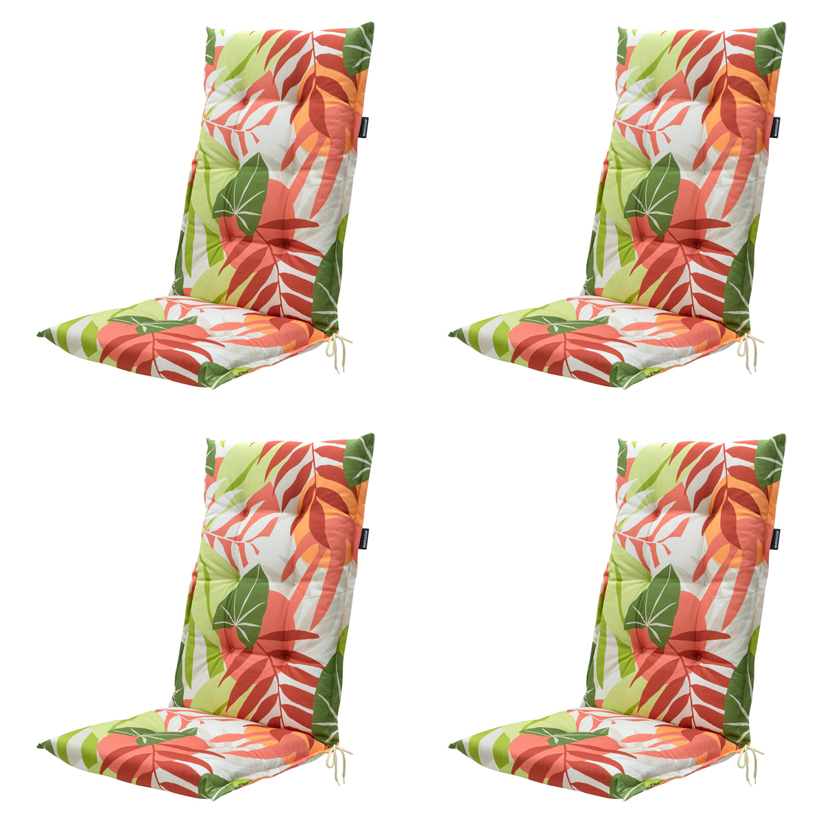 Madison -  Tuinstoelkussen Hoge Rug Iven terra - Ca. 123x50 cm - Set van 4