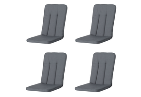 Madison -  Tuinkussen Exelsior/primero/Balero  Rib grey - Ca. 110x48 cm - Set van 4