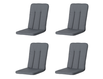 Madison -  Tuinkussen Exelsior/primero/Balero  Rib grey - Ca. 110x48 cm - Set van 4
