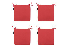 Madison -  Zitkussen Panama brick red - Ca. 40x40 cm - Set van 4