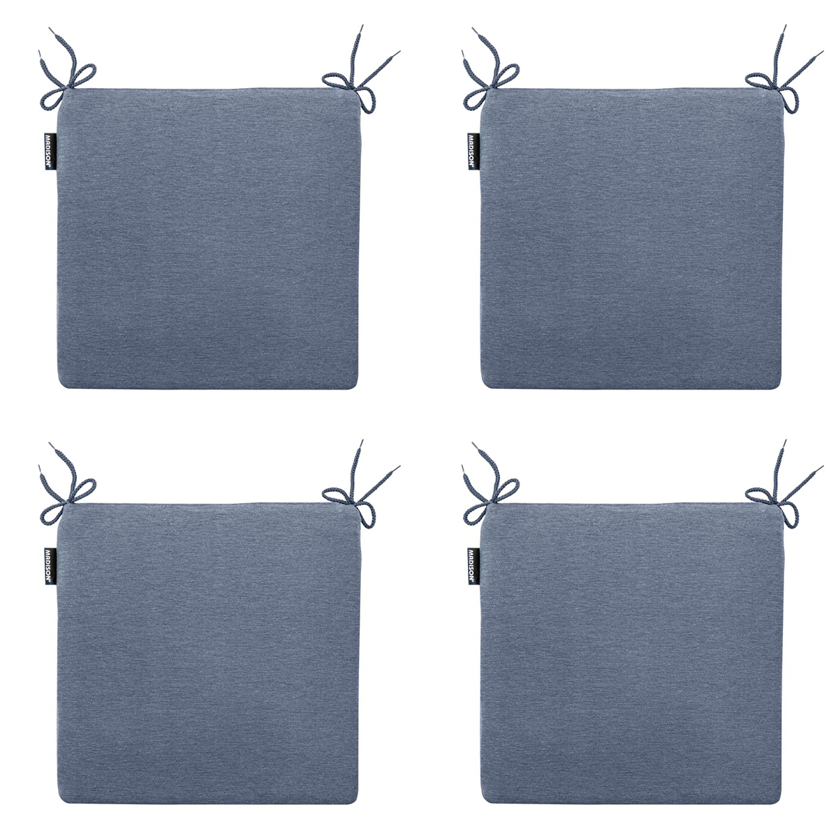 Madison -  Zitkussen Panama safier blue - Ca. 40x40 cm - Set van 4