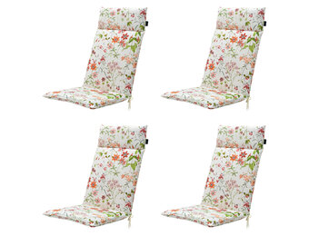 Madison -  Tuinstoelkussen Hoge Rug Milly natural - Ca. 120x50 cm - Set van 4