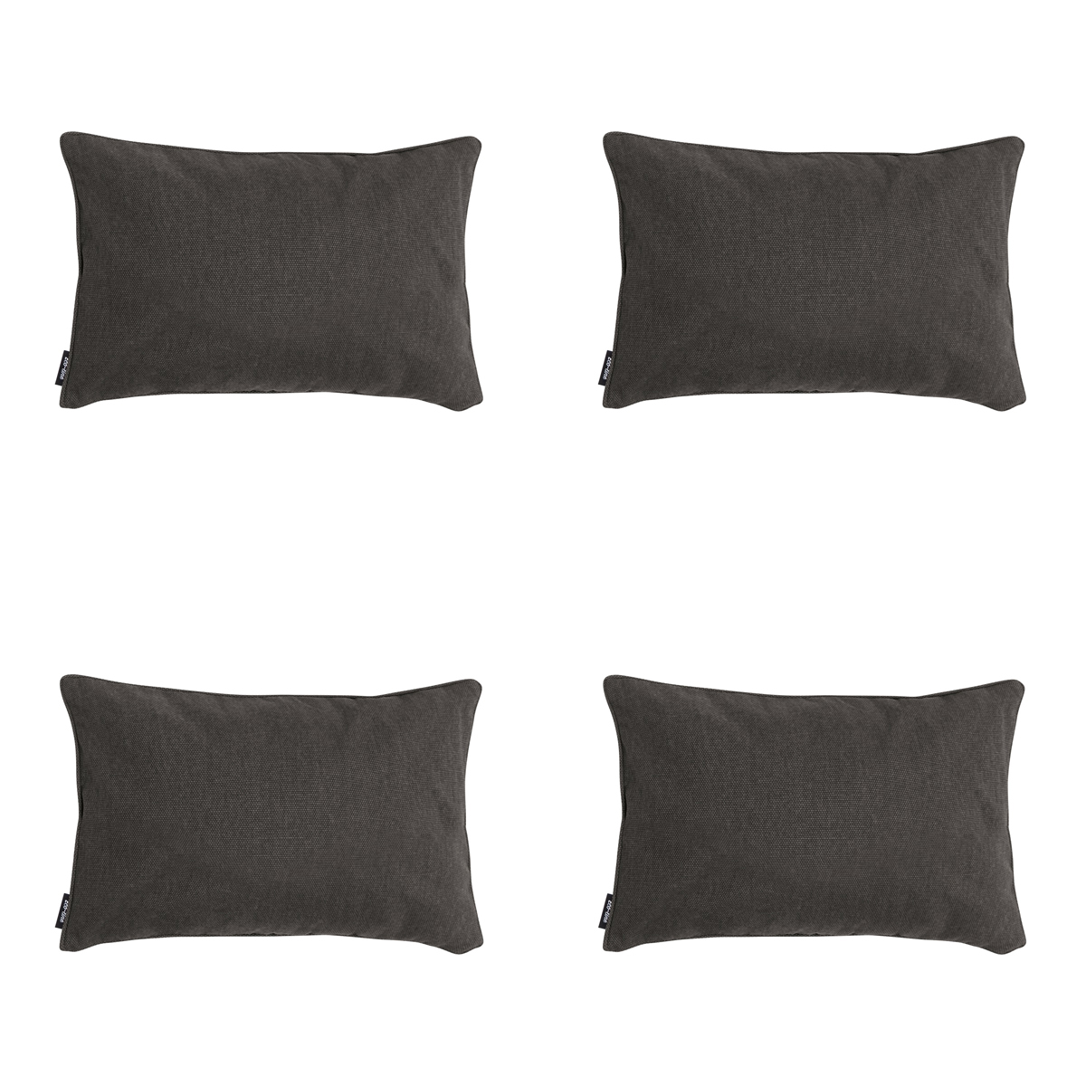 Madison -  Sierkussen Dark grey canvas eco+ - Ca. 30x50 cm - Set van 4