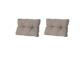 Madison -  Florance Rugkussen Rib liver - Ca. 43x73 cm - Set van 2