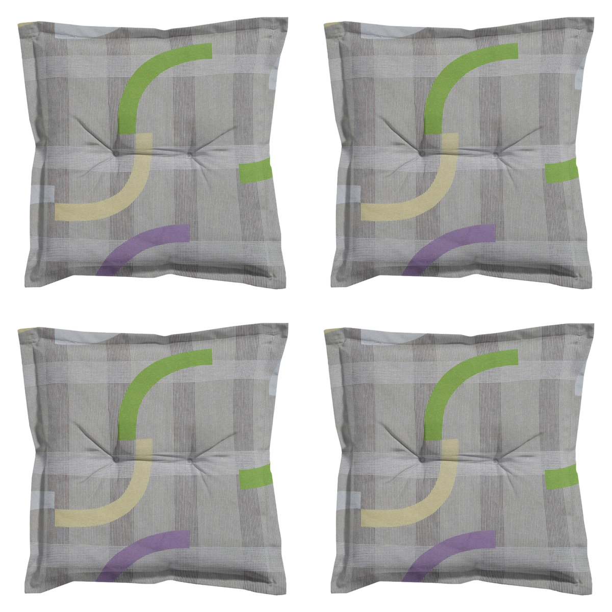 Madison -  Zitkussen Tess purple - Ca. 50x50 cm - Set van 4