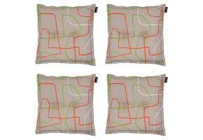 Madison -  Zitkussen Joah terra - Ca. 50x50 cm - Set van 4