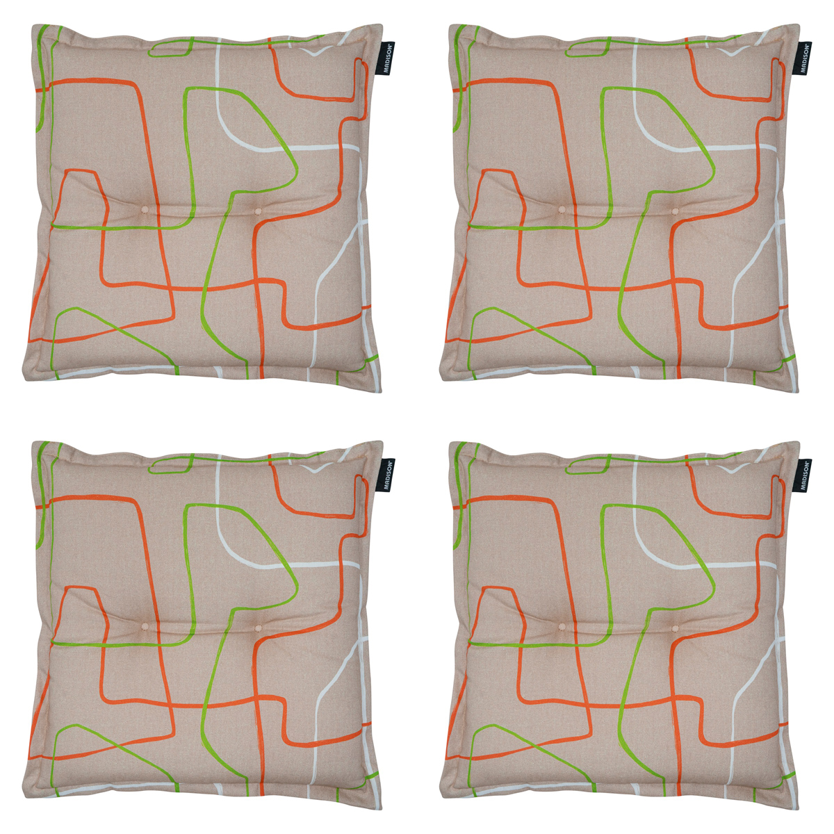 Madison -  Zitkussen Joah terra - Ca. 50x50 cm - Set van 4