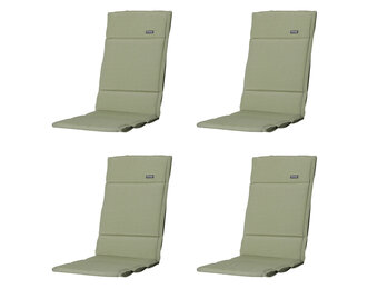 Madison -  Tuinkussen Fiber Deluxe Panama sage - Ca. 125x50 cm - Set van 4