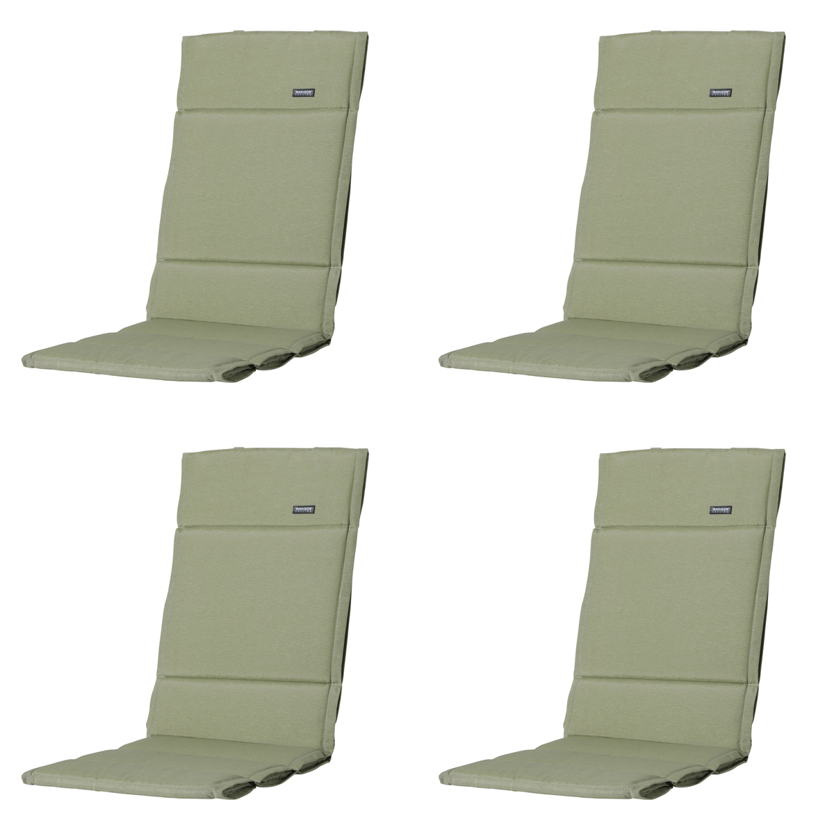 Madison -  Tuinkussen Fiber Deluxe Panama sage - Ca. 125x50 cm - Set van 4