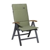 Madison -  Tuinkussen Fiber Deluxe Panama sage - Ca. 125x50 cm - Set van 4