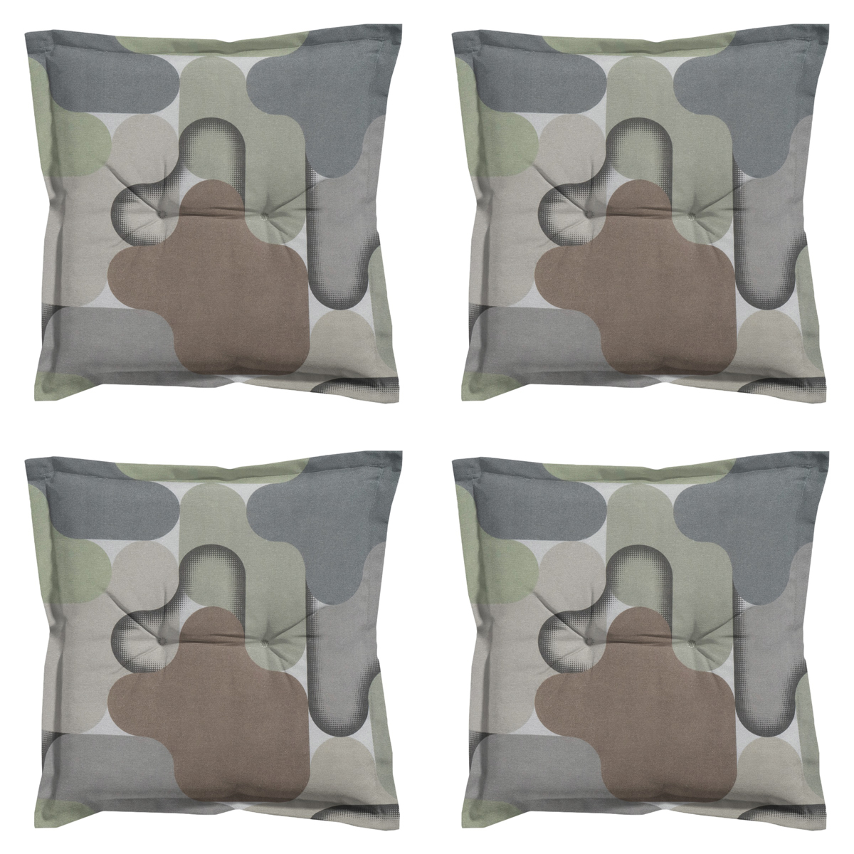 Madison -  Zitkussen Grafi sage - Ca. 50x50 cm - Set van 4