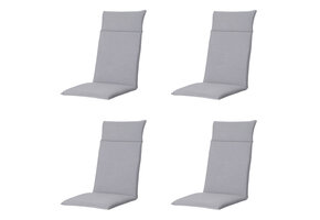 Madison -  Tuinstoelkussen Hoge Rug Manchester light grey - Ca. 120x50 cm - Set van 4