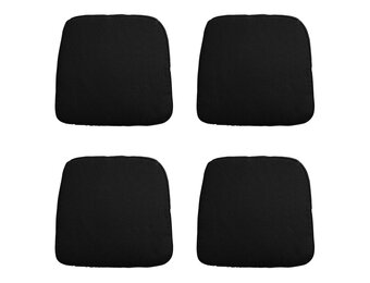 Madison -  Zitkussen Wicker Panama black - Ca. 48x48 cm - Set van 4