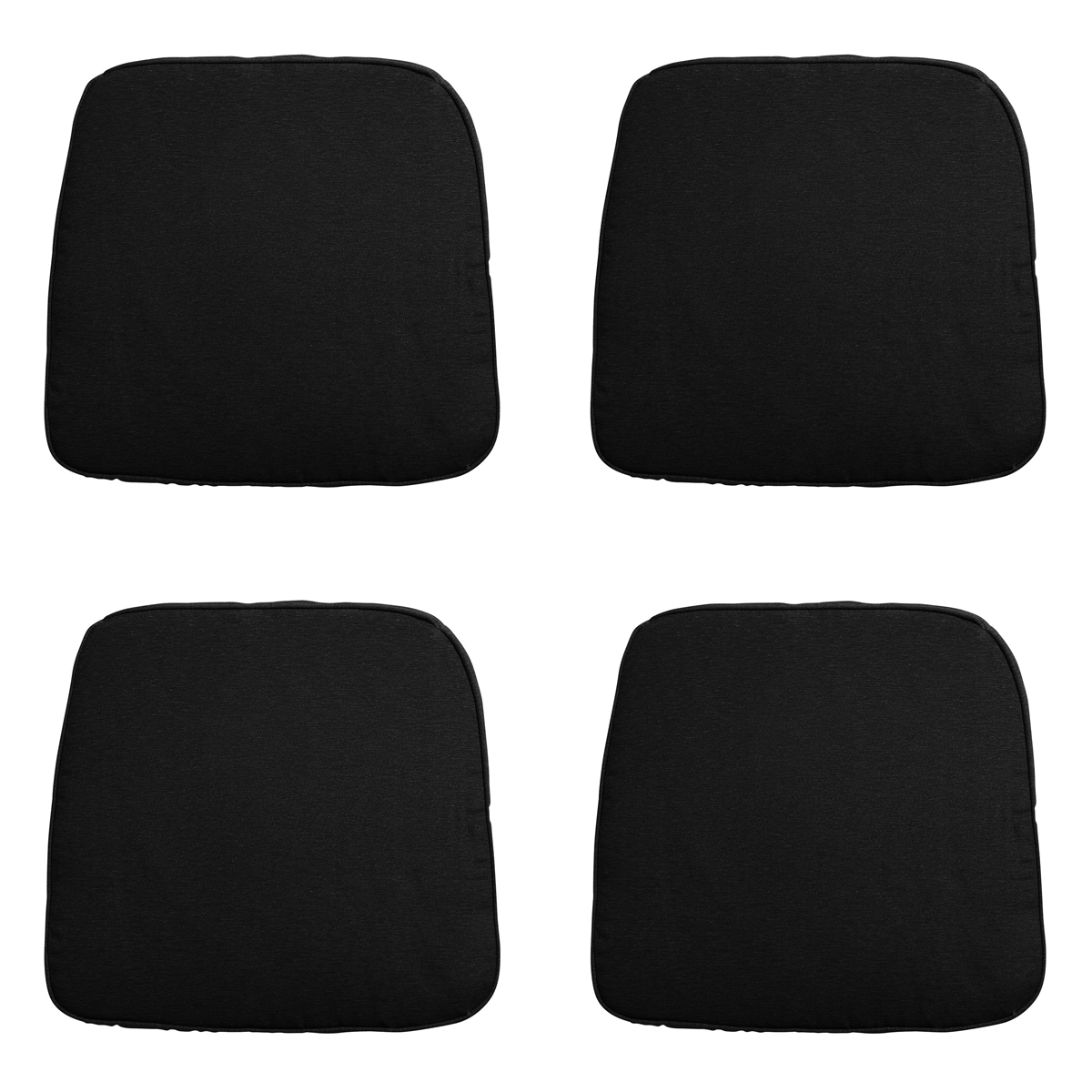 Madison -  Zitkussen Wicker Panama black - Ca. 48x48 cm - Set van 4