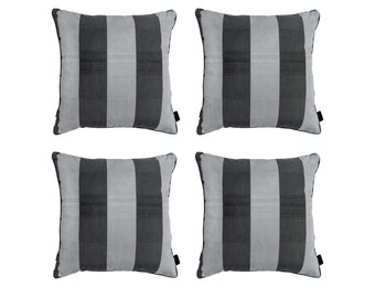 Madison -  Sierkussen Alice grey - Ca. 50x50 cm - Set van 4