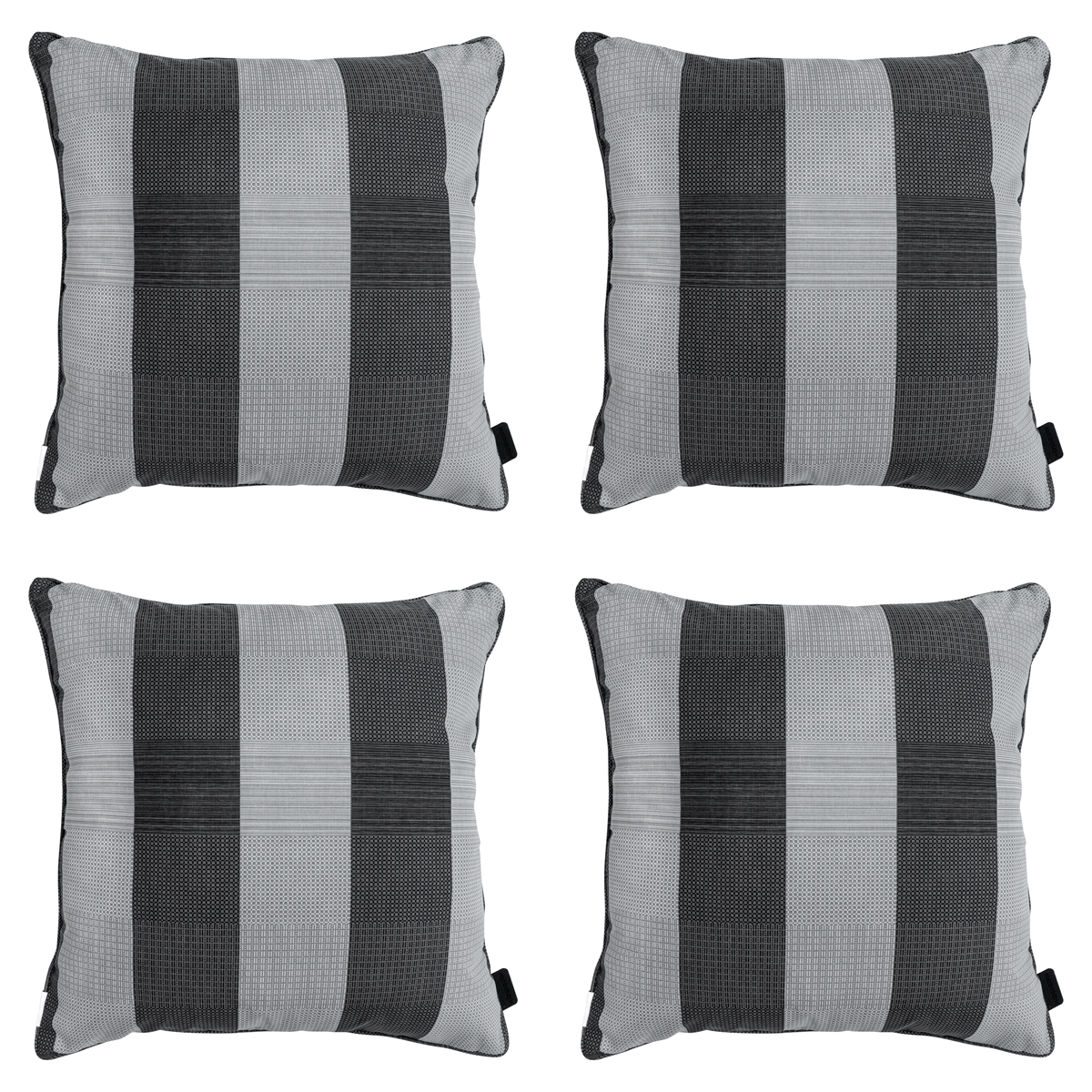 Madison -  Sierkussen Alice grey - Ca. 50x50 cm - Set van 4