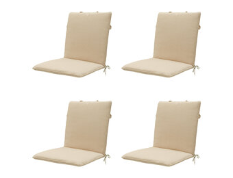 Madison -  Stapelstoelkussen Beige canvas eco+ - Ca. 97x49 cm - Set van 4