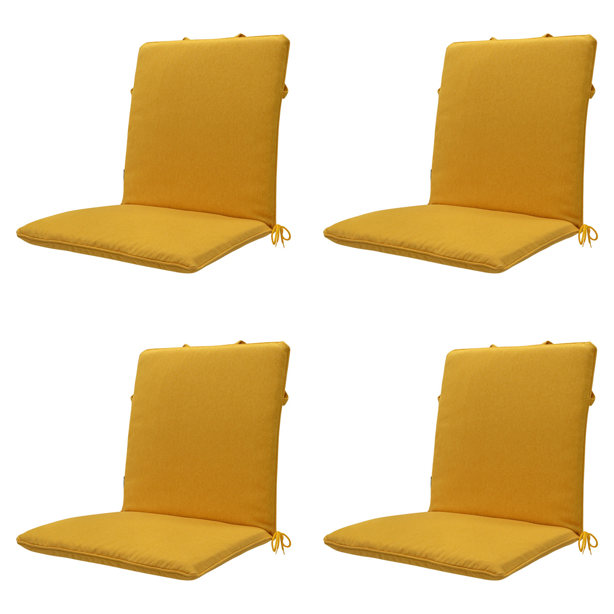 Madison -  Stapelstoelkussen Gold canvas eco+ - Ca. 97x49 cm - Set van 4