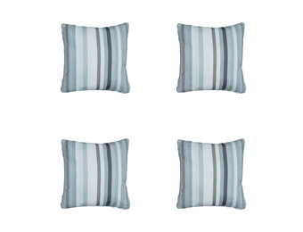 Madison -  Sierkussen Righe grey - Ca. 50x50 cm - Set van 4