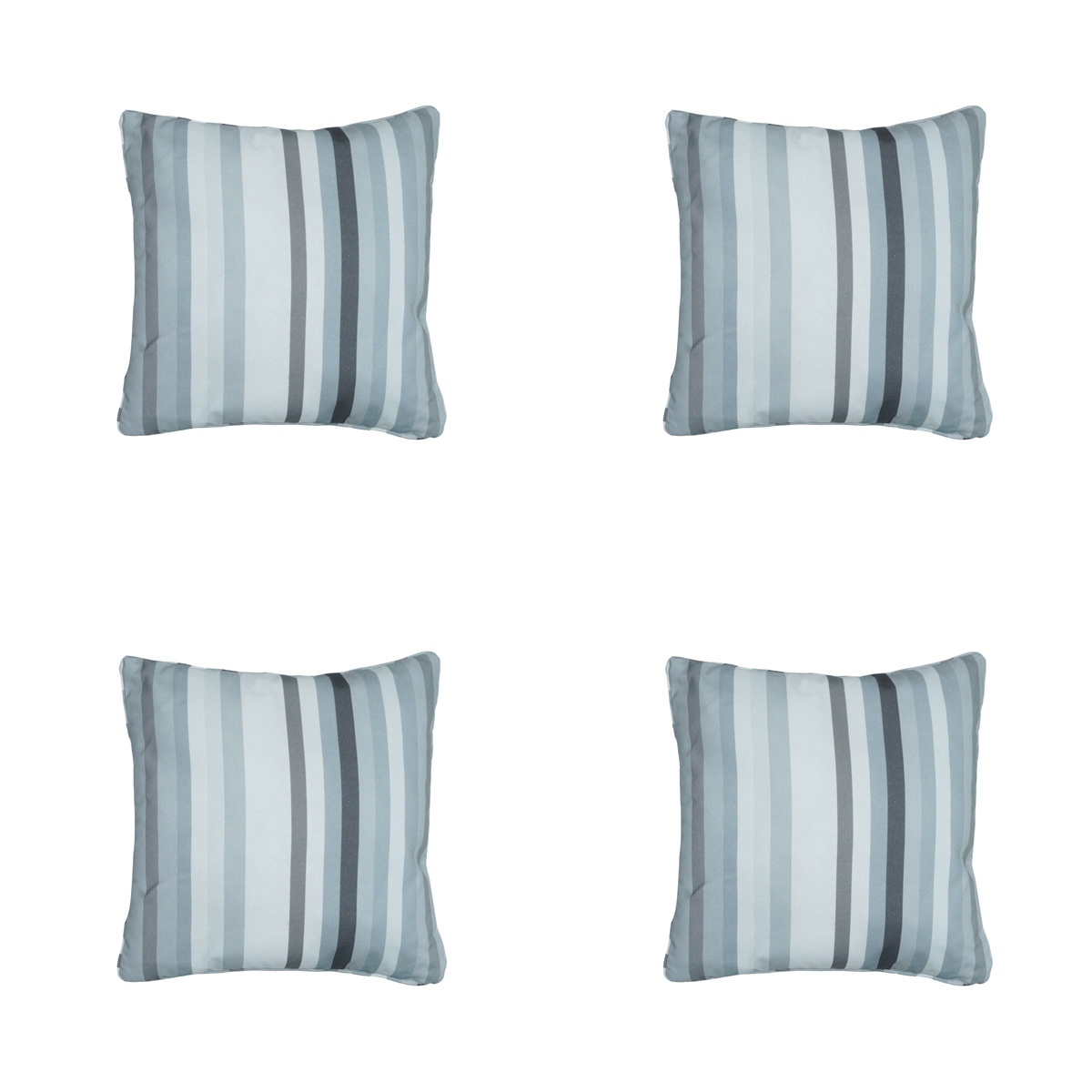 Madison -  Sierkussen Righe grey - Ca. 50x50 cm - Set van 4