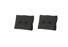 Madison -  Florance Zitkussen Rib black - Ca. 43x60 cm - Set van 2