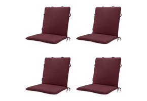 Madison -  Stapelstoelkussen Bordeaux canvas eco+ - Ca. 97x49 cm - Set van 4