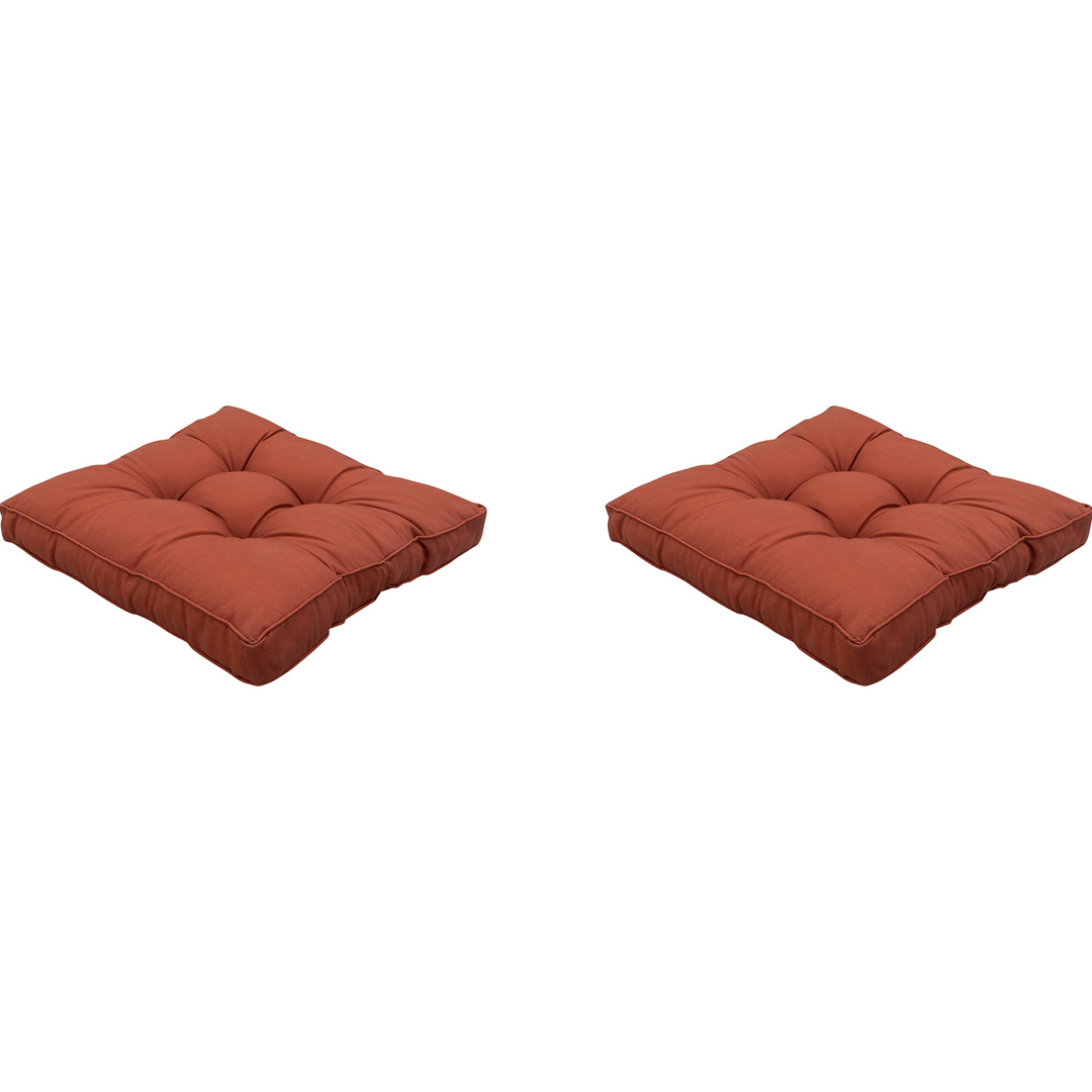 Madison -  Florance Zitkussen Panama terra - Ca. 60x60 cm - Set van 2