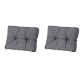 Madison -  Florance Rugkussen Panama grey - Ca. 43x73 cm - Set van 2