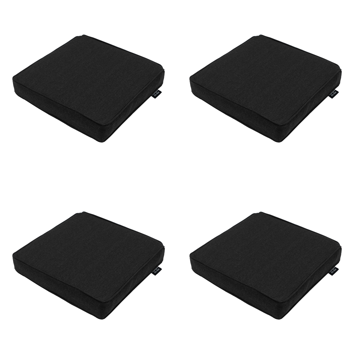 Madison -  Zitkussen Black canvas eco+ - Ca. 40x40 cm - Set van 4