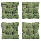 Madison -  Zitkussen Florance Joah sage - Ca. 47x47 cm - Set van 4