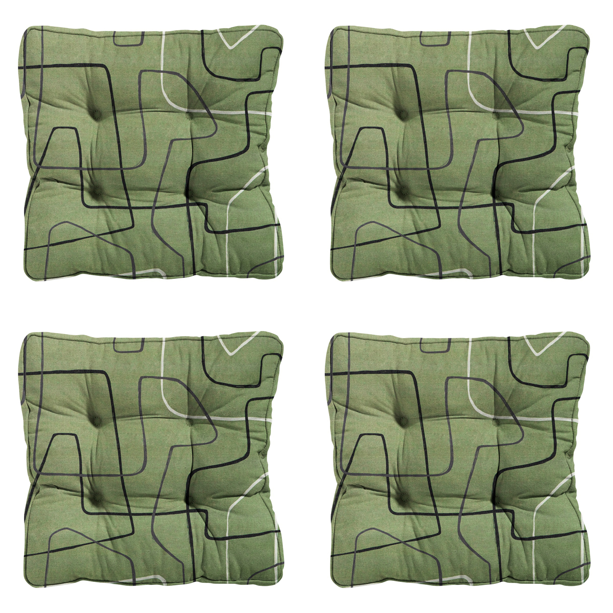 Madison - Zitkussen Florance Joah sage - Ca. 47x47 cm - Set van 4