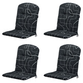 Madison -  Kuipstoelkussen Hoge Rug Joah grey - Ca. 96x45 cm - Set van 4
