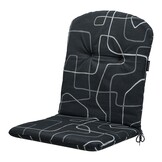 Madison -  Kuipstoelkussen Hoge Rug Joah grey - Ca. 96x45 cm - Set van 4
