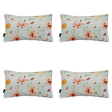 Madison -  Sierkussen Florina orange - Ca. 30x50 cm - Set van 4