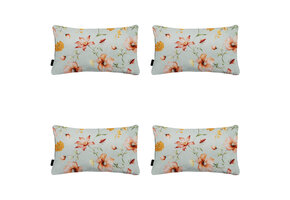 Madison -  Sierkussen Florina orange - Ca. 30x50 cm - Set van 4