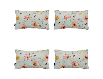 Madison -  Sierkussen Florina orange - Ca. 30x50 cm - Set van 4