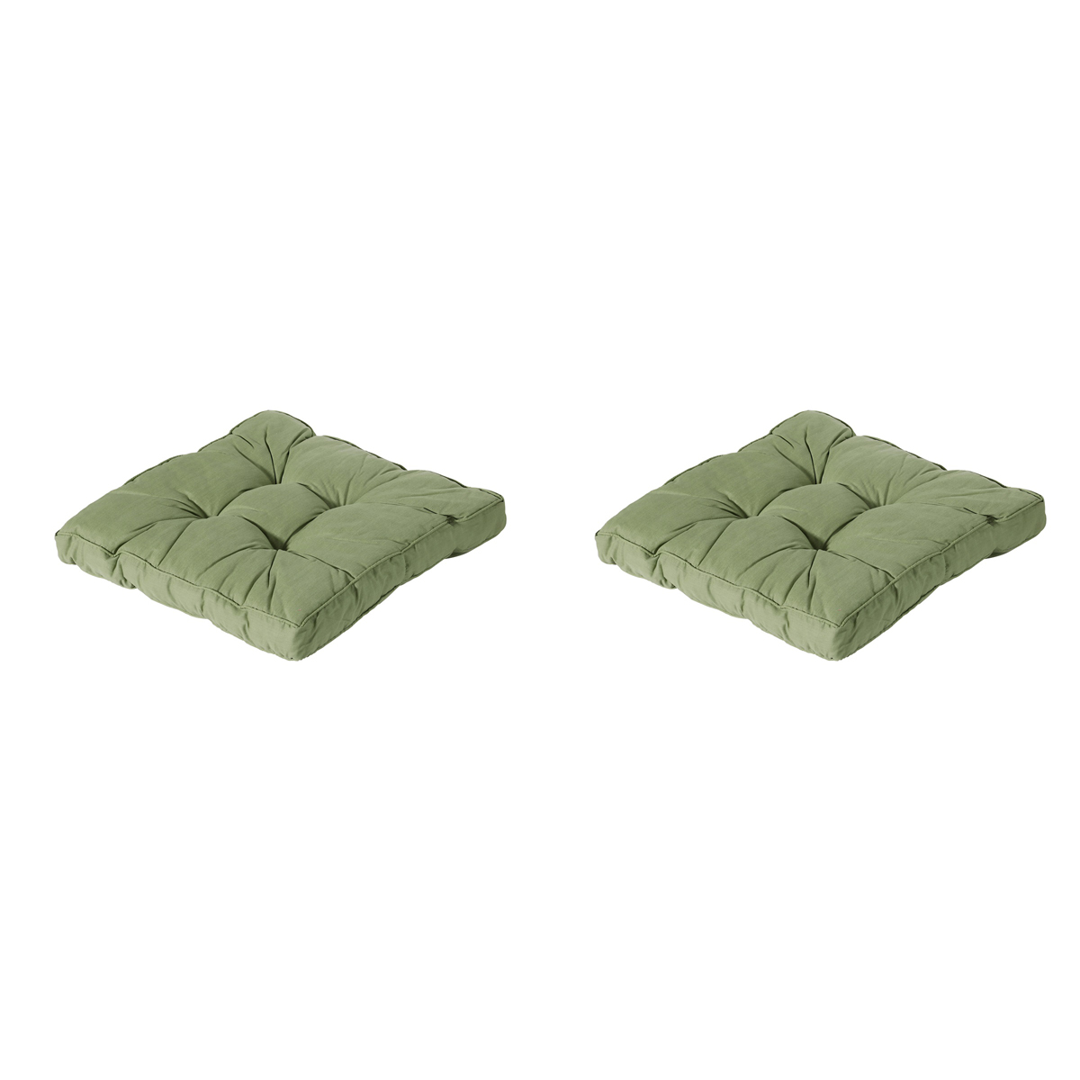 Madison -  Florance Zitkussen Basic green - Ca. 73x73 cm - Set van 2