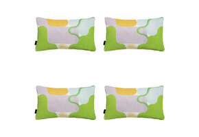 Madison -  Sierkussen Grafi lila - Ca. 30x50 cm - Set van 4