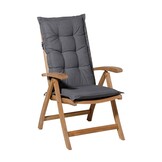 Madison -  Tuinstoelkussen Lage Rug Oxford grey  - Ca. 105x50 cm - Set van 4