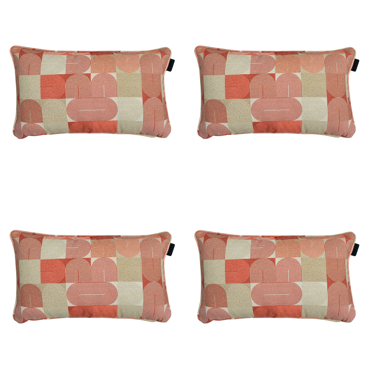 Madison -  Sierkussen Jacky terra - Ca. 30x50 cm - Set van 4