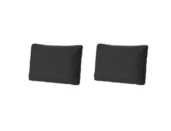 Madison -  Lounge Rugkussen Rib black - Ca. 43x73 cm - Set van 2