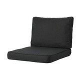 Madison -  Lounge Rugkussen Rib black - Ca. 43x73 cm - Set van 2