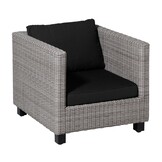 Madison -  Lounge Rugkussen Rib black - Ca. 43x73 cm - Set van 2